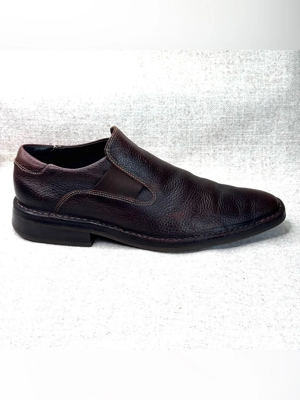 Cole Haan Men's Size 9 Brown Pebbled Leather‎ Slip On Dress Loafers shoes Office